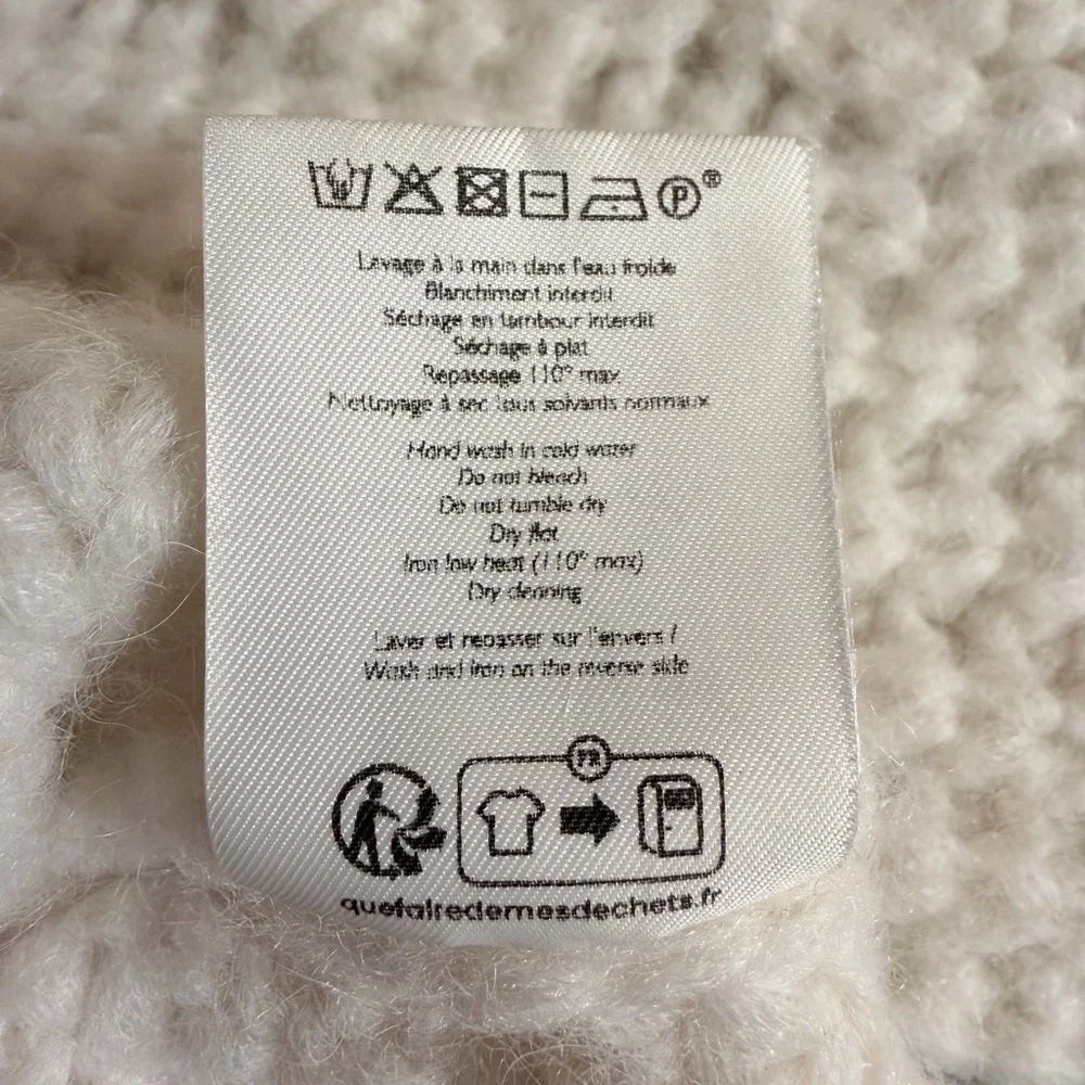 Sezane Finn Cream Textured Knit Sweater - Picture 8 of 9